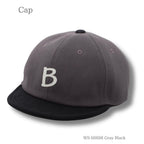 Ｂアンパイアキャップ グレー ブラック 商品 正面
