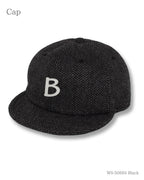 ヘリンボンBアンパイアキャップ ブラック 商品
