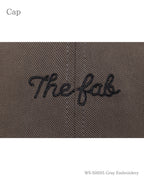 The Fab チェーンステッチキャップ グレー 刺繍のアップ