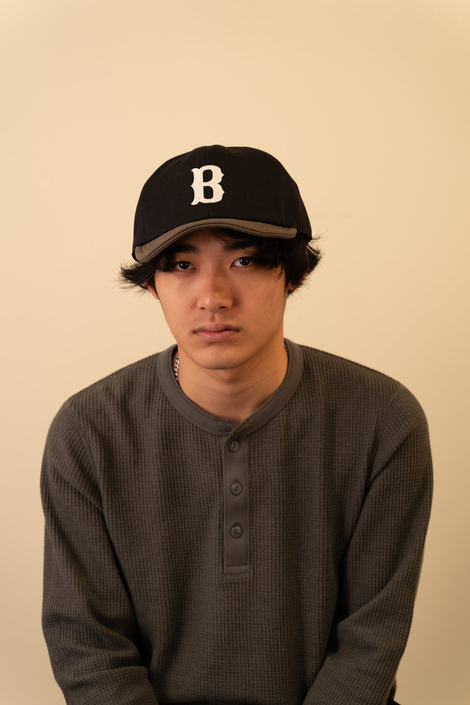 Bワッペンアンパイアキャップ XLサイズ 着用イメージ