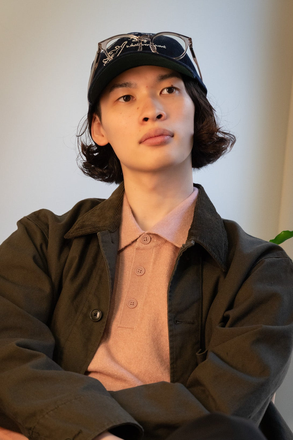 MYAO コーデュロイキャップ 着用イメージ